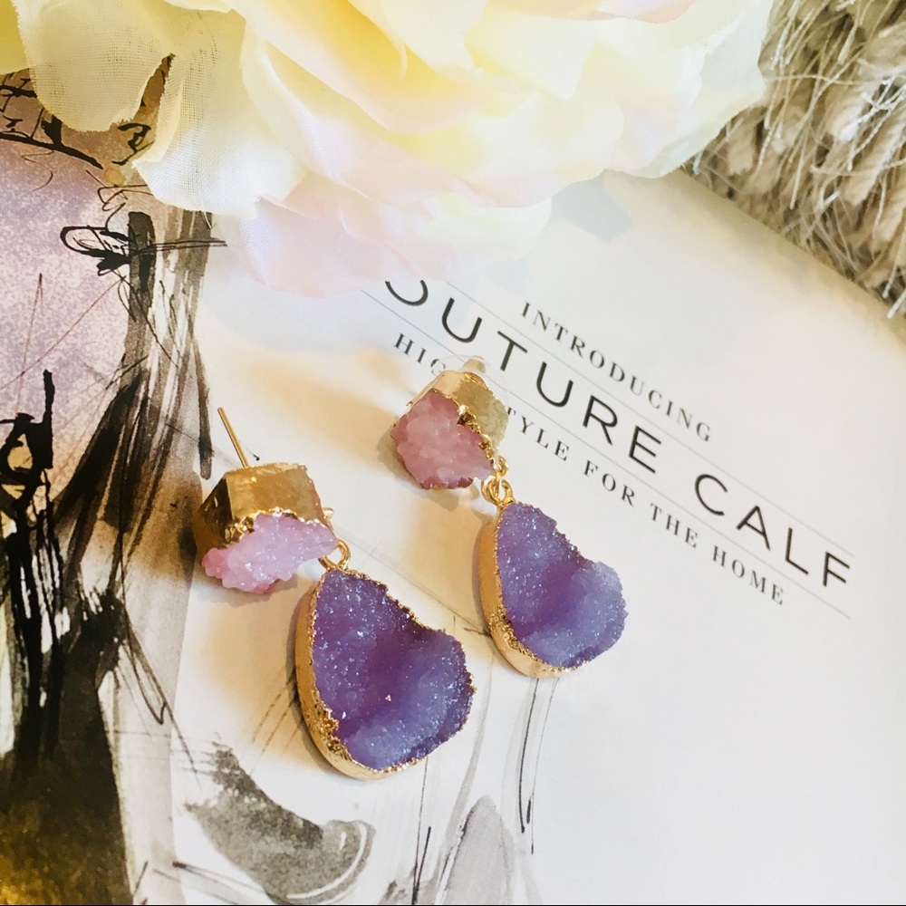 Resin Statement Earrings Handmade